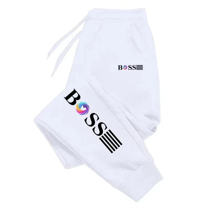Pantalon de sport pour homme 2025 - Nouvelle collection - Pour la course lente - Loisirs quotidiens - Imprimé lettre Boss - Fitness - Joggers