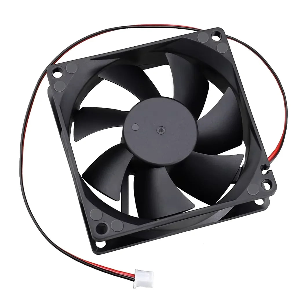 Ventilateur 8025 DC 12V 24V 80mm x 80mm x 25mm double roulement à billes Ventilateur de refroidissement sans balais de remplacement pour ventilateur 80mm 25mm à roulement à billes