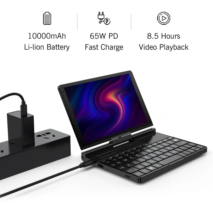 GPD Pocket 3 Intel pentium Gold 7505RAM 16GB RAM 12GB SSD Hard Disk Windows 11 Home Laptop Notebook Mini PC Touch Screen