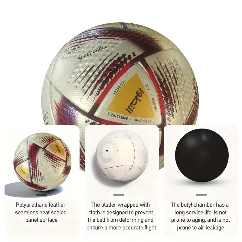 Ballons de Football de Haute Qualité Taille Officielle 5 Matériau PU Sans Couture But Équipe Match en Extérieur Jeu Entraînement Ballon De Foot
