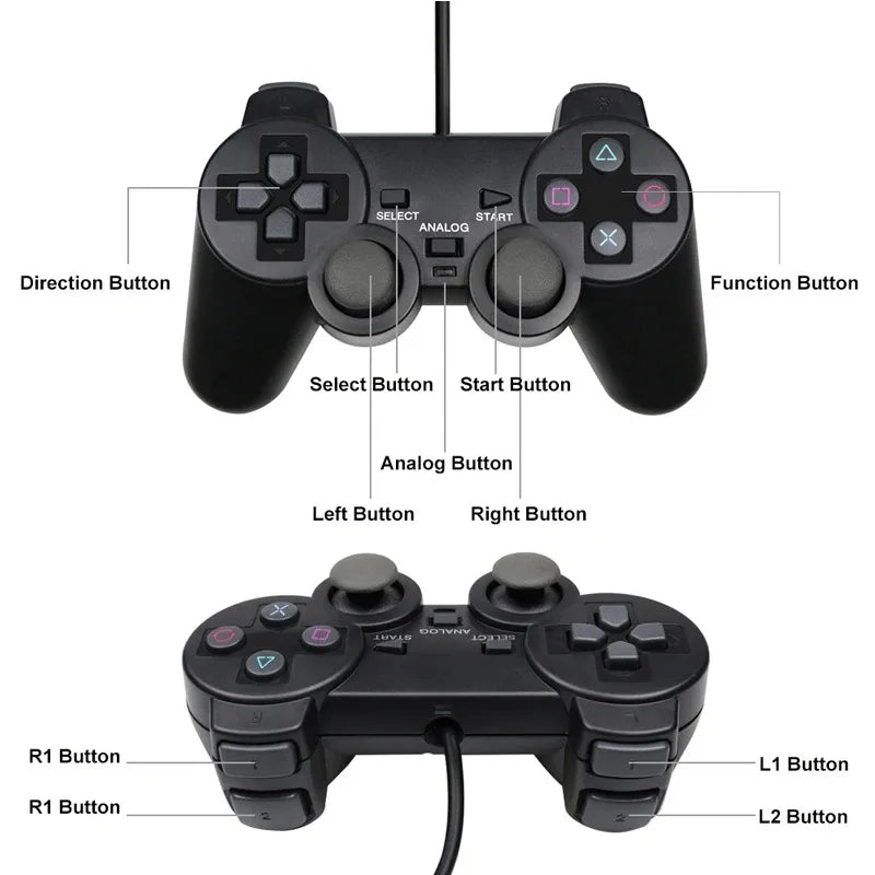 9 Colors Wired Gamepad for Sony PS2 Controller Gamepad for Sony PS2 Console Controller Mando Joystick Console Gaming Accessories