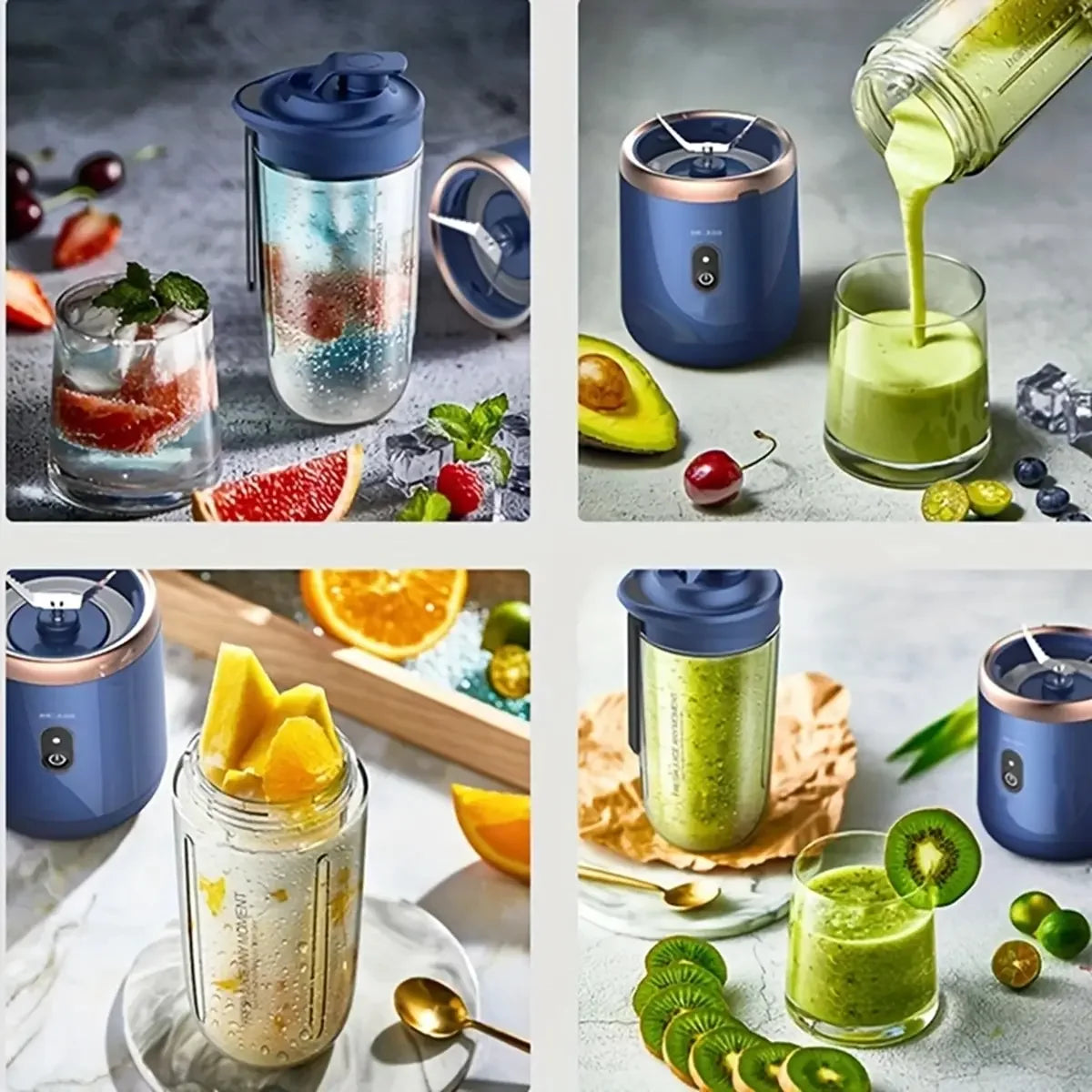 400ML Frucht-Entsafter, elektrischer Entsafter, Milchshake-Mixer, tragbarer Entsafter, Doppelbecher, multifunktionaler Haushaltsmixer