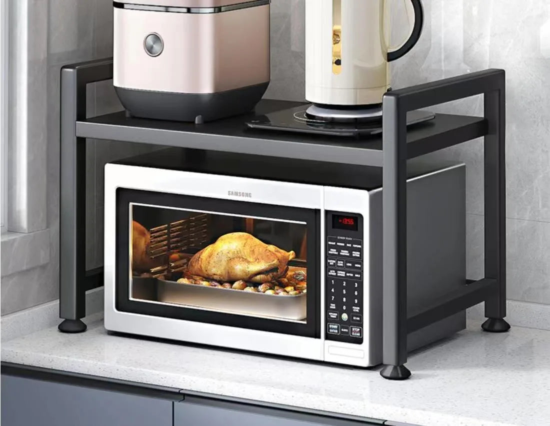 Étagère de Rangement Télescopique pour Micro-ondes, Four et Cuiseur à Riz, Organisateur Domestique de Comptoir