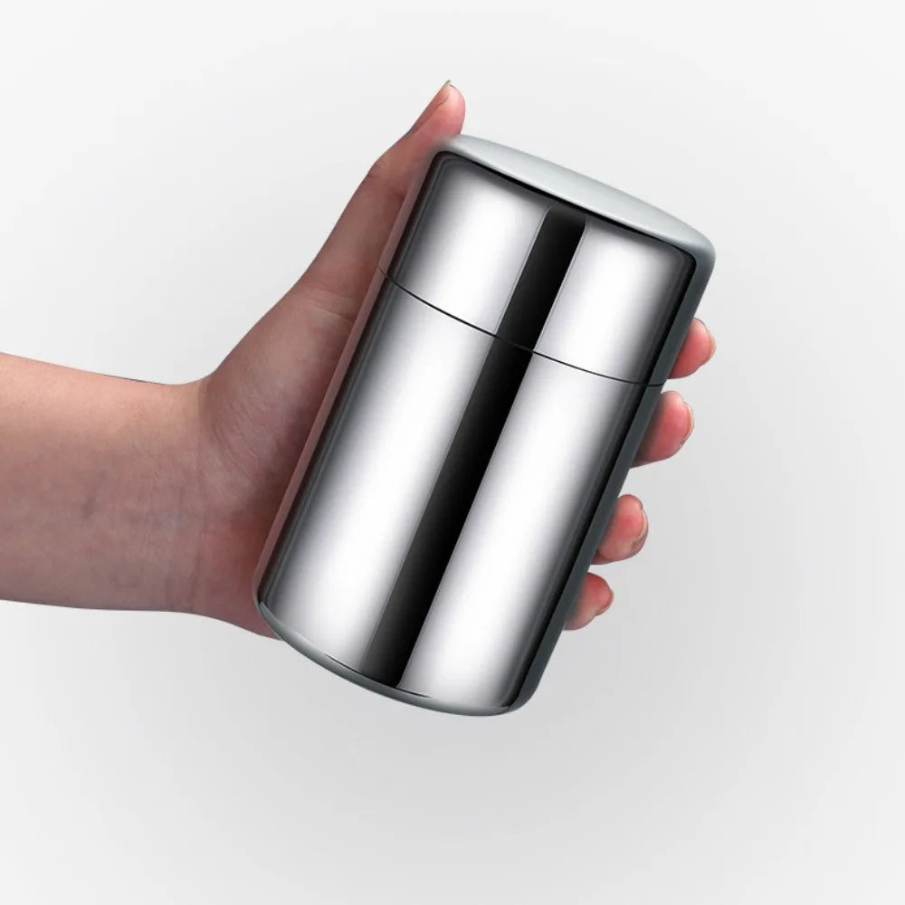 Hiqh Quality Stainless Steel Tea Tin 400ml/550ml Moisture-proof Tea Jar Large Capacity Sealed Tea Can for Home&Travel