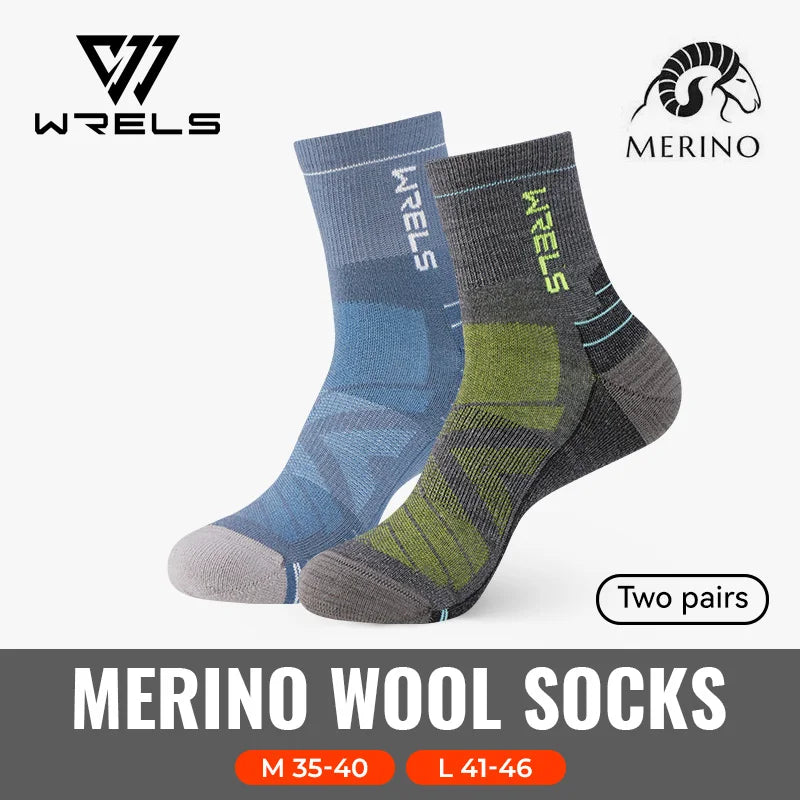 WRELS 1/2/3 Paare Merinowolle Socken Thermische Warme Winter Hohe Elastische Dicke Wandersocken Feuchtigkeitsaufnahme Wollsport Socken
