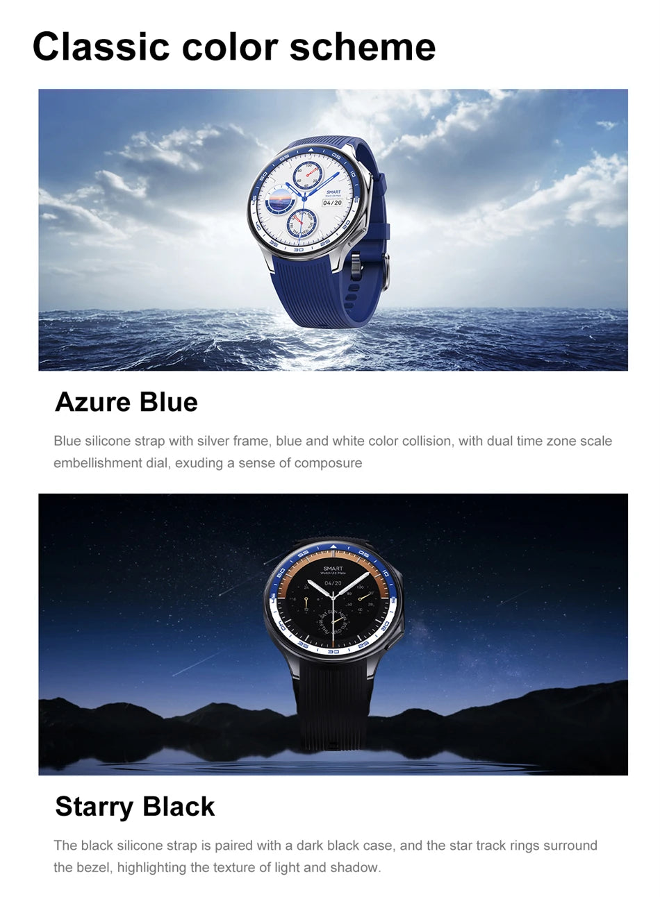 OPPO DT Watch X Montre Connectée Bluetooth avec Appel, 4 Go de Mémoire, Enregistrement, Lecture MP3+MP4, Son Surround Visuel 3D, Smartwatches Homme 2025 Nouveau