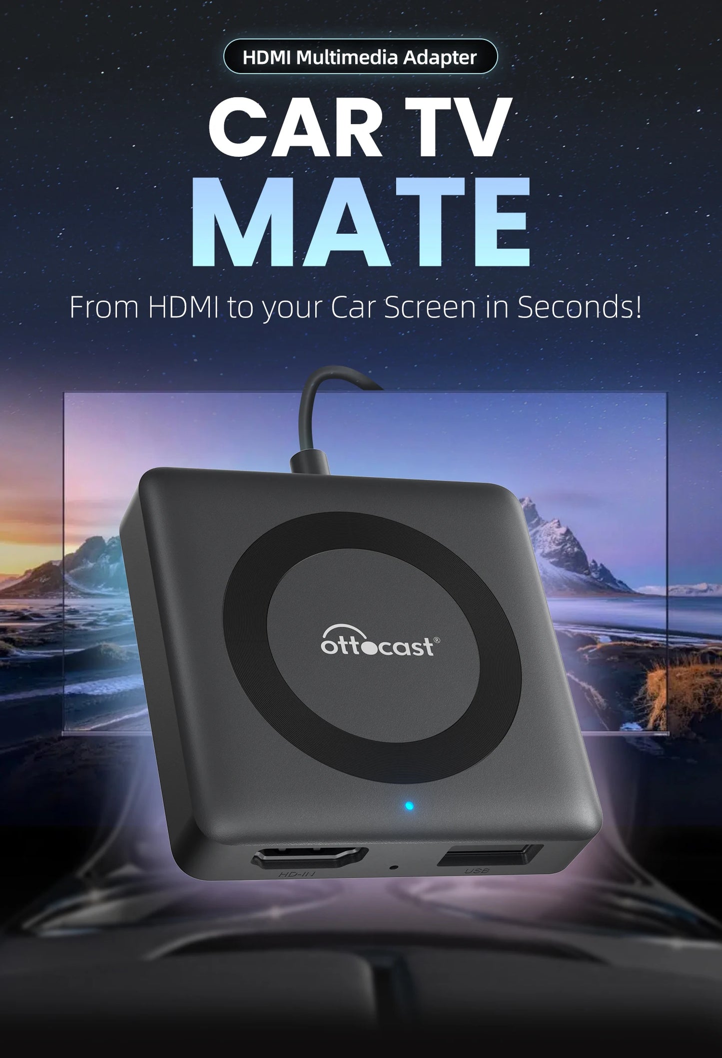 Ottocast Car TV Mate Pro Max Wireless CarPlay Android Auto Adapter für Fire Google TV Stick Konverter für OEM Wired CarPlay Car