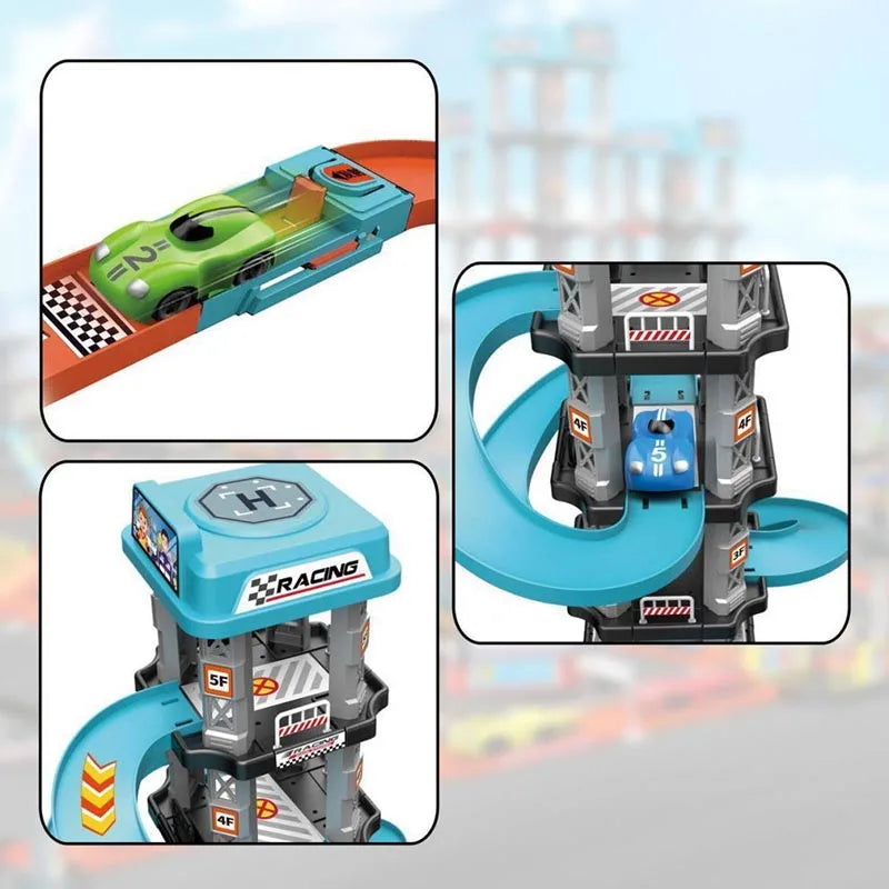 Race Track Car Ramp Toy Educational Game For Boys Children Racing Gliding Track Toys Puzzle Gliding Rail Car Park Toy