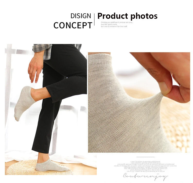 10/20/30Pairs Socks Men Women Boat Socks Thin Breathable Comfy Sweat-absorbing Ankle Socks Unisex Casual Plain Color Short Socks