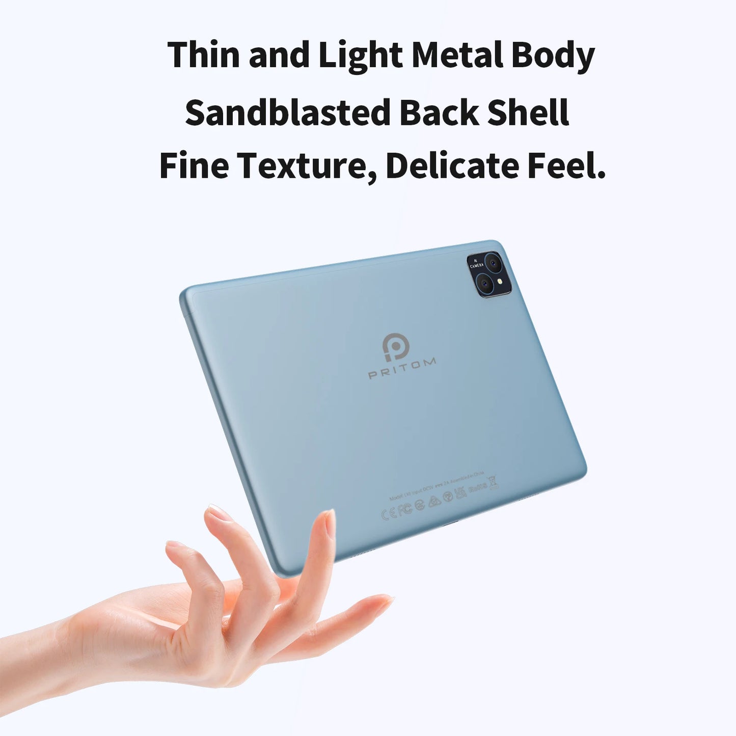 PRITOM TAB11 Android 15 Tablet 10 Zoll, 8GB(4+4 erweiterbar) RAM + 128GB ROM, Octa-Core, 5G WiFi, mit Tastatur, Maus, Hülle