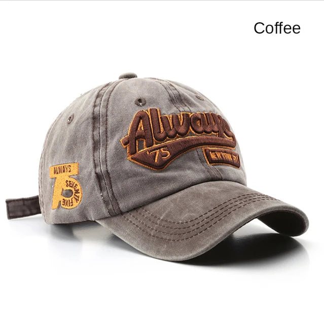 Casquette de baseball brodée pour femmes et hommes, nouvelle casquette de soleil unie printemps-été, casquettes de sport rétro lavables, casquette de pêche hip-hop