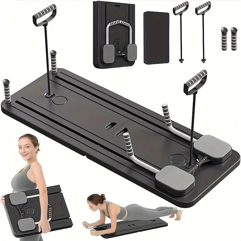 Planche d'exercice abdominale, planche de fitness, tonificateur de jambes et de bras, ensemble de Pilates multifonctionnel, équipement de fitness pour la maison