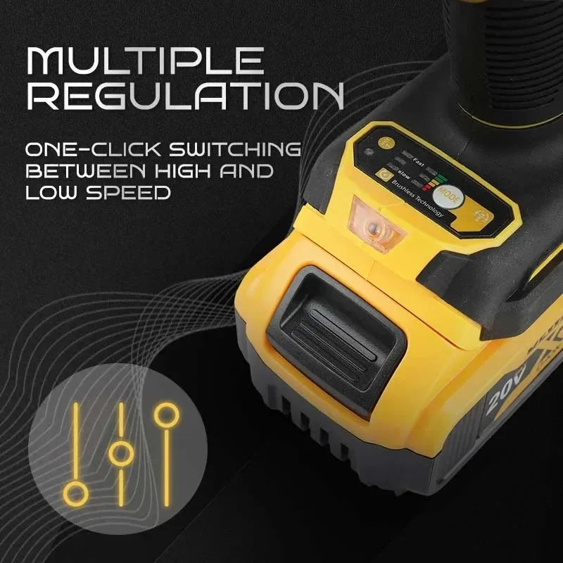 DEWALT Lithium-Akku 20V Wiederaufladbarer bürstenloser Kompakter Elektroschrauber Handbohrmaschine Schlagbohrmaschine DCD805