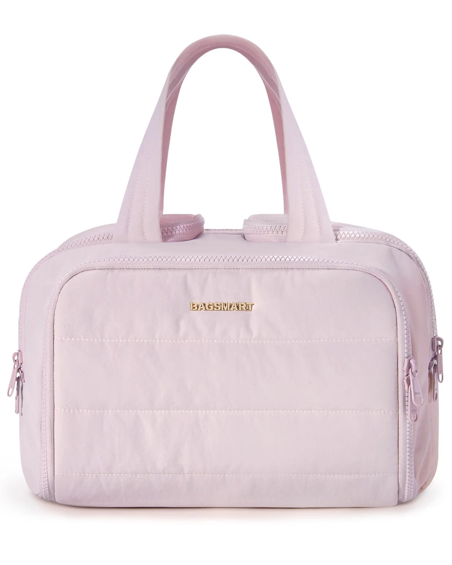 BAGSMART Kulturbeutel mit großer Kapazität, Make-up-Tasche mit Öffnung, tragbare Kosmetiktasche mit Griff für Accessoires und Toilettenartikel