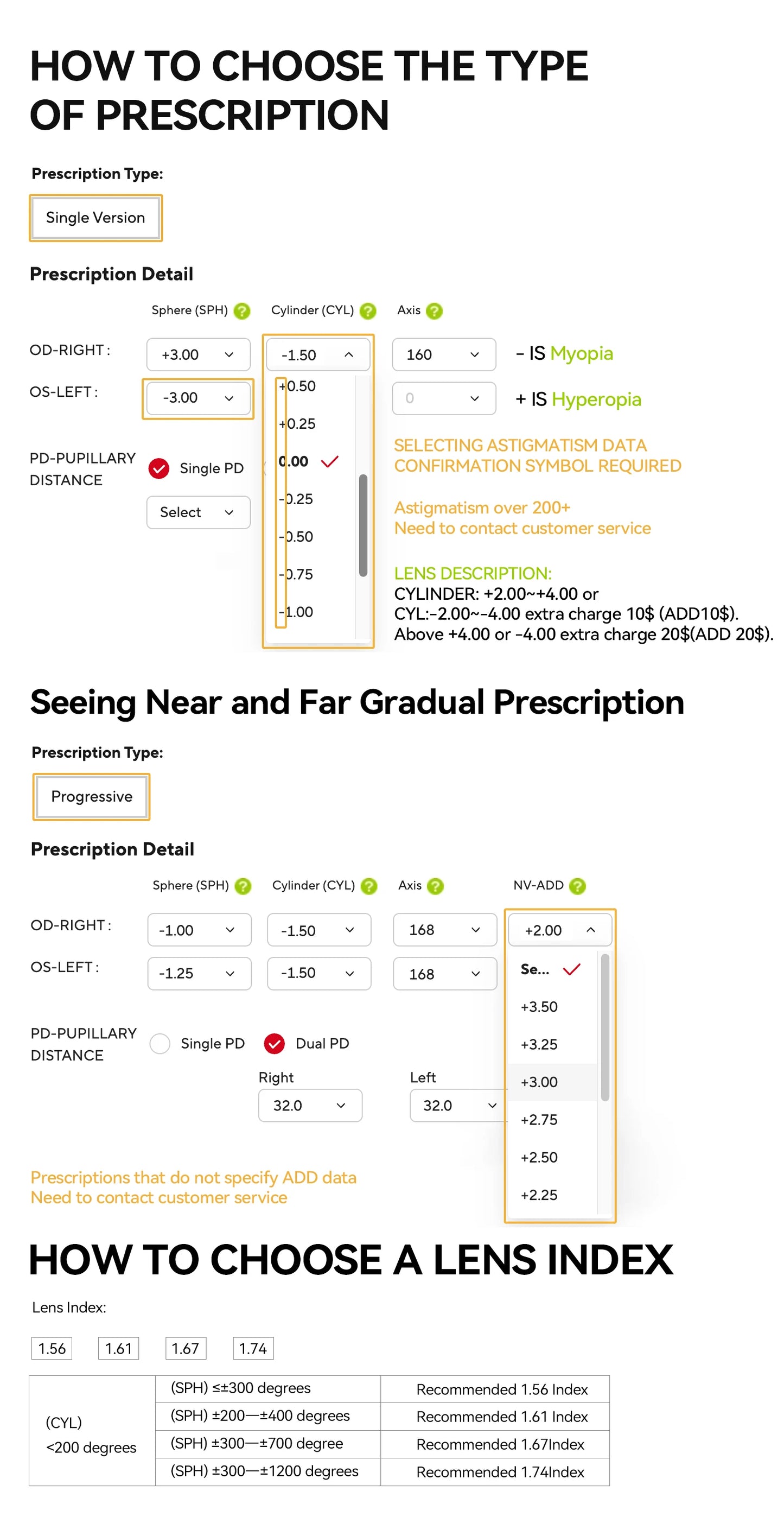 ZENOTTIC Fashion Unisex Square Prescription Glasses Anti Blue Light/Photochromic/ Myopia/Hyperopia/Progressive Eyeglasses