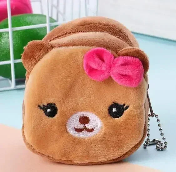Cartoon Süße Schweinchen Geldbörse Kawaii Portemonnaie Weiche Plüsch Münztasche Schlüssel Kopfhörer Münz-Organizer Beutel Reißverschlusstasche Kindergeschenk