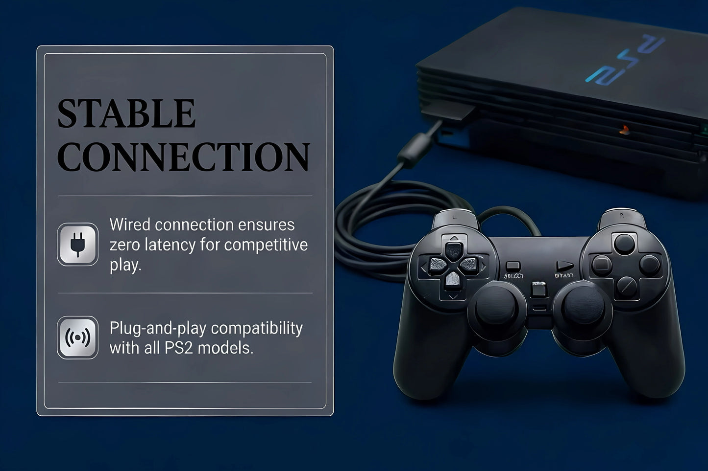 Kabelgebundener PS2 Controller Gamepad für PlayStation 2 Game-Joystick