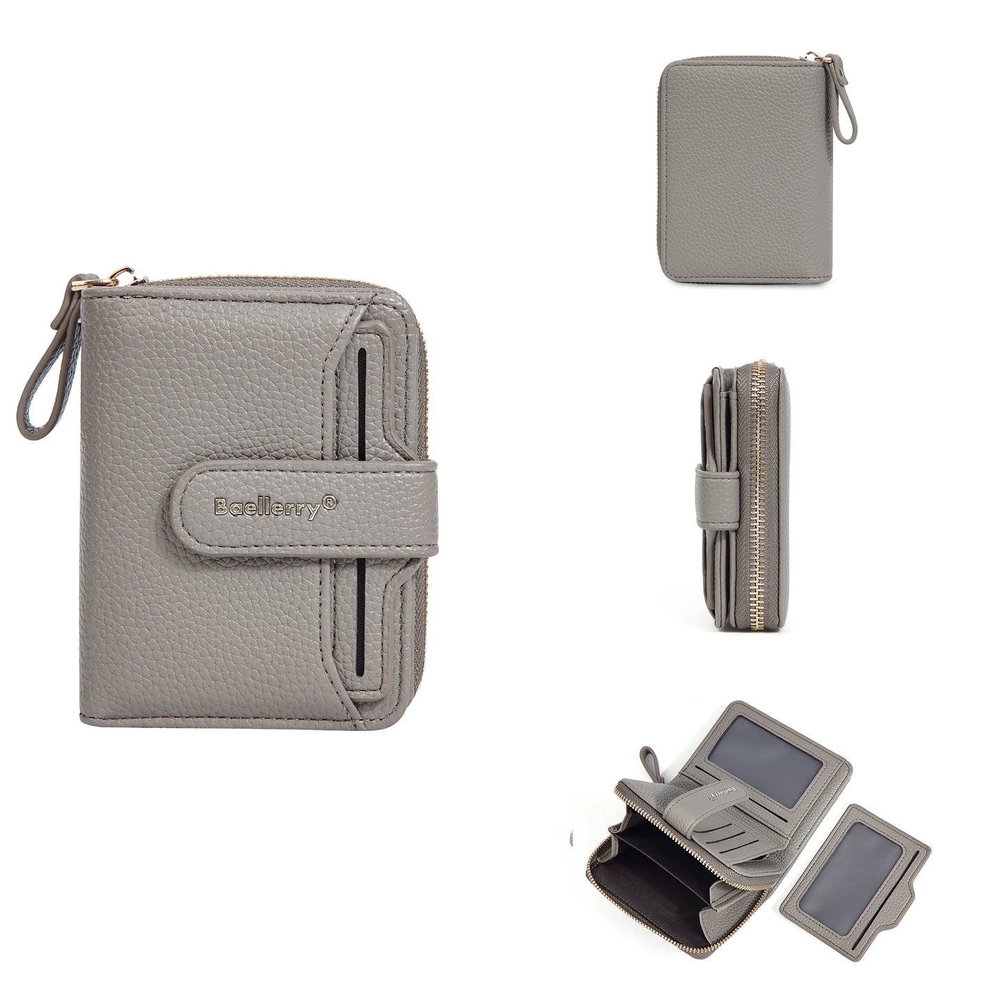 Women Stylish Zip Around Card Wallet, Multi-Functional RFID Blocking Purse with 6 Card Slots and Coin Pocket, Minimalist Gift