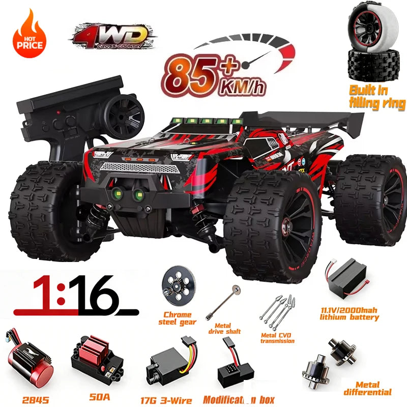 SG116MAX SCY9522 1:16 High Speed Drift Racing 80KM/H Brushless Motor 4WD 9522PRO 50KM/H RC Car Off Road Car Toys For Kid Gift