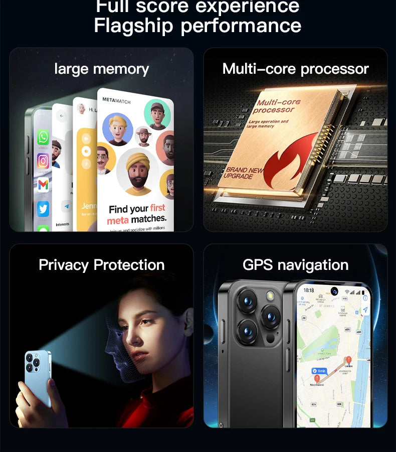SERVO 19PRO Android Mini Smartphone 4G Cellular 6GB+128GB 3.88" HD Display Face Unlock 2 SIM Small Mobile Phones GPS Play Store
