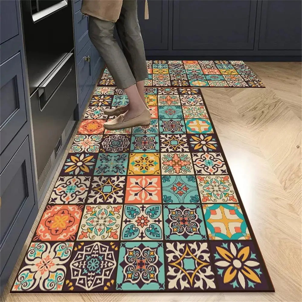 1 TAPIS de sol de cuisine imperméable, antidérapant, anti-saleté Tapis de pied Tapis de sol domestique Tapis long en velours cristal Tapis de porte 바닥 깔개