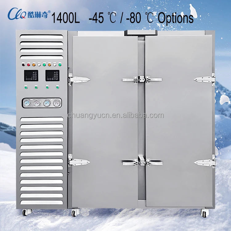Armoire de congélation rapide 1400L –45°C en acier inoxydable de qualité commerciale pour viande, fruits de mer, boulangerie, personnalisée