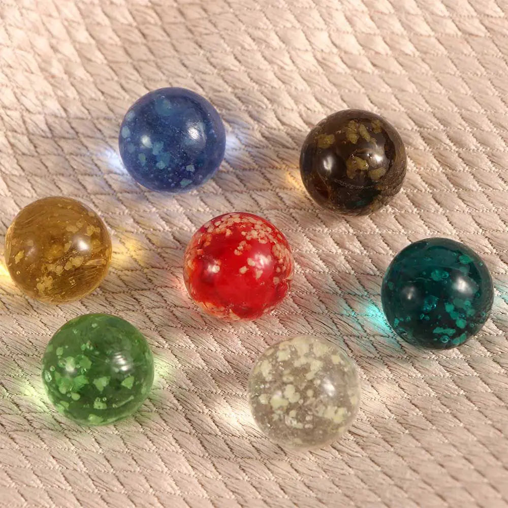 10 pièces/paquet Billes en verre lumineuses dans l'obscurité Billes en verre non poreuses Bille en verre pour aquarium 10 pièces/paquet 16 mm