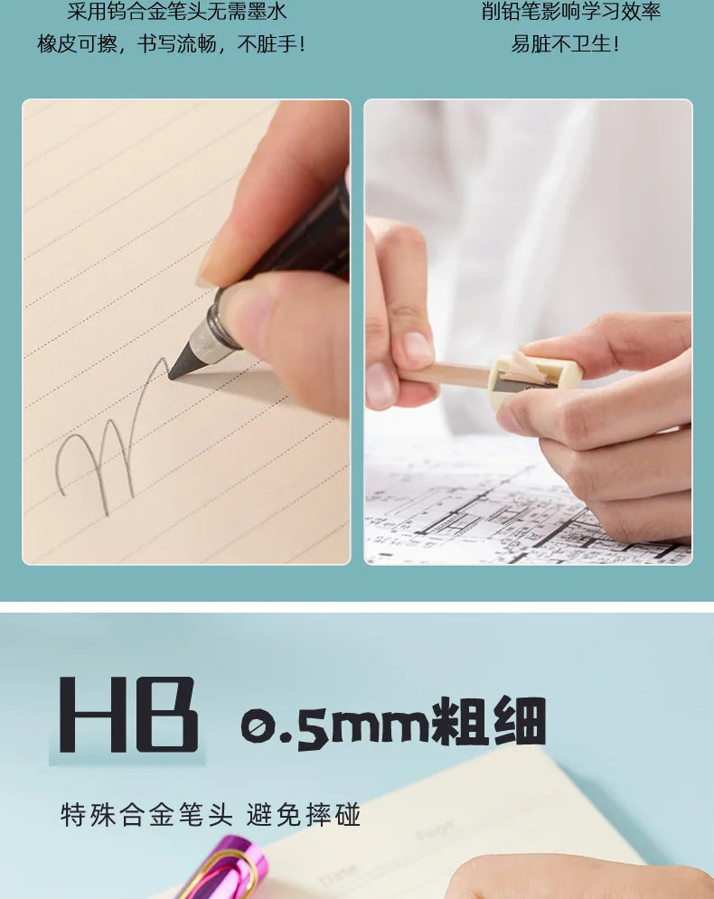 Unbegrenzter Schreibstift Unendliche Bleistifte Ewigkeit Ohne Anspitzen Ohne Tinte Kawaii Unbegrenzter Stift Kunstbedarf Schulbedarf