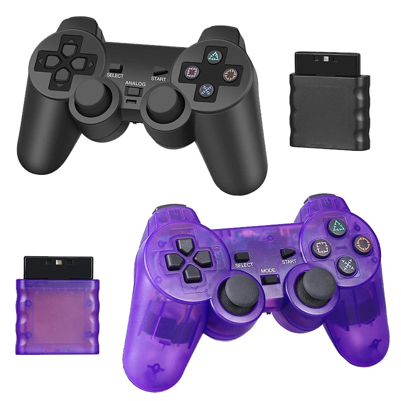 Hot Sale Wireless Gamepad for PS2 Controller for Playstation 2 Console Joystick 2.4G Double Vibration Shock Joypad USB PC Game