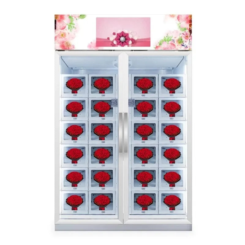 Customized Low-Energy Flower Vending Machine: Refrigerated, Wifi-Connected & Transparent Quality