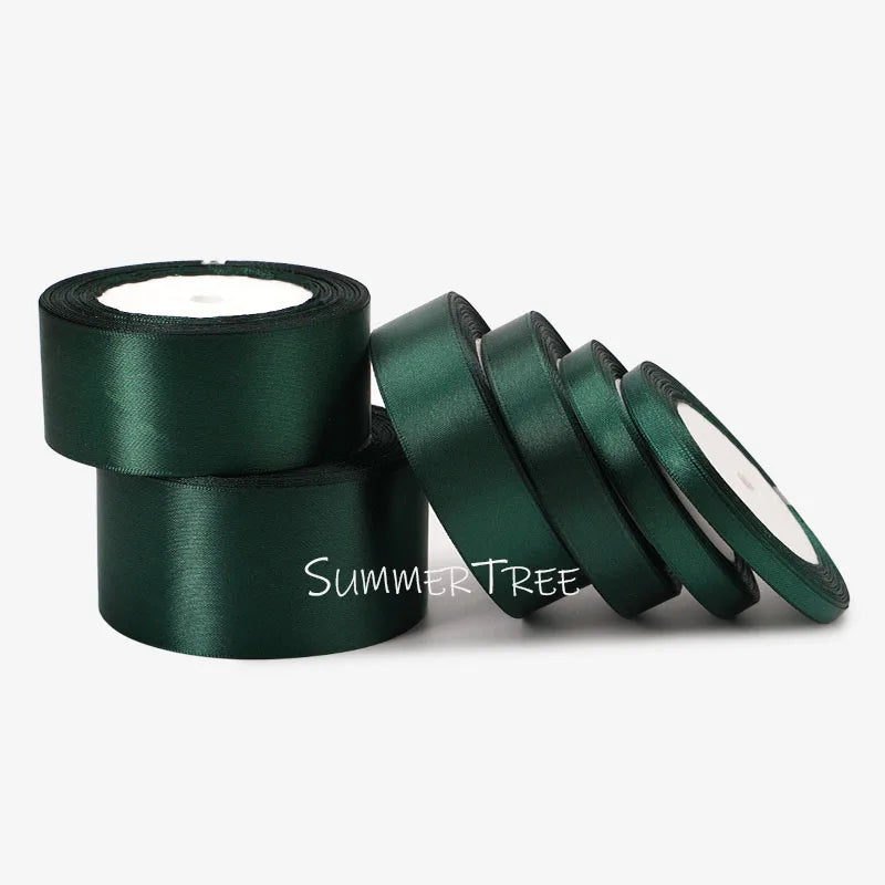 Satinband 25 Yards 6 mm - 50 mm Schleife Geschenkverpackung Schleife Handmade DIY Basteln Halloween Weihnachten Hochzeit Geburtstag Party Dekoration