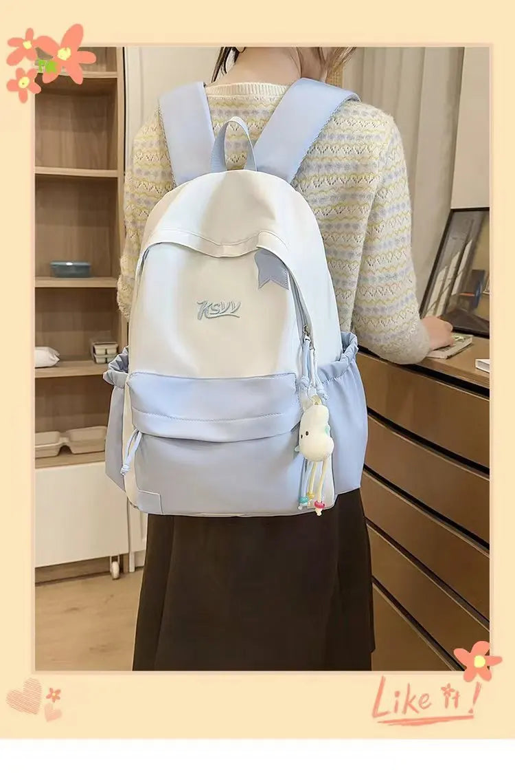 Nouveau Sac à Dos de Collège Imperméable pour Femme, Grande Capacité, Sacs d'École Tendance pour Ordinateur Portable, Joli Sac de Voyage pour Fille, Cool