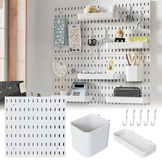 Wall Shelf Pegboard Display DIY Pegboard Kit Hole Board For Wall Panels Home Decor Hanging Shelf Decoration