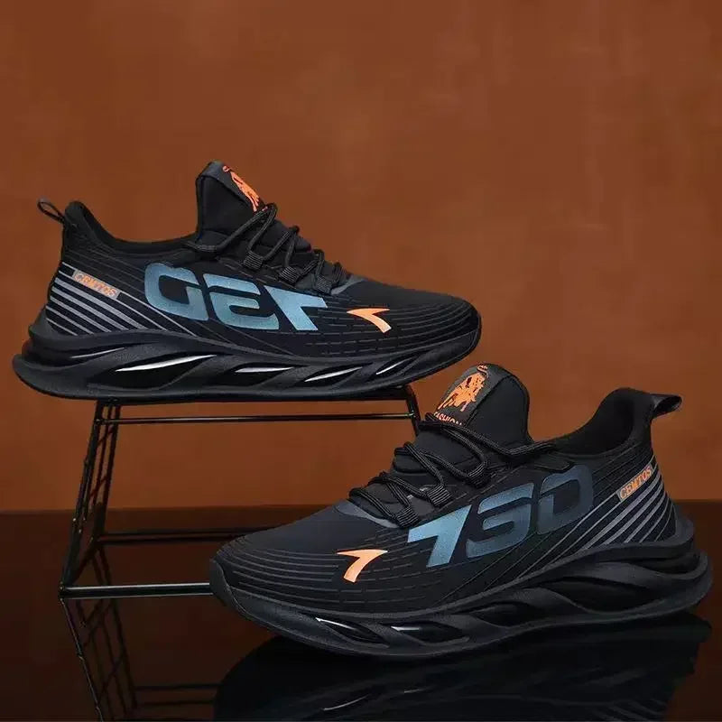 Chaussures de sport décontractées en maille légère pour hommes, chaussures de course respirantes et fraîches pour l'été, baskets à semelle souple et confortable antidérapantes pour hommes