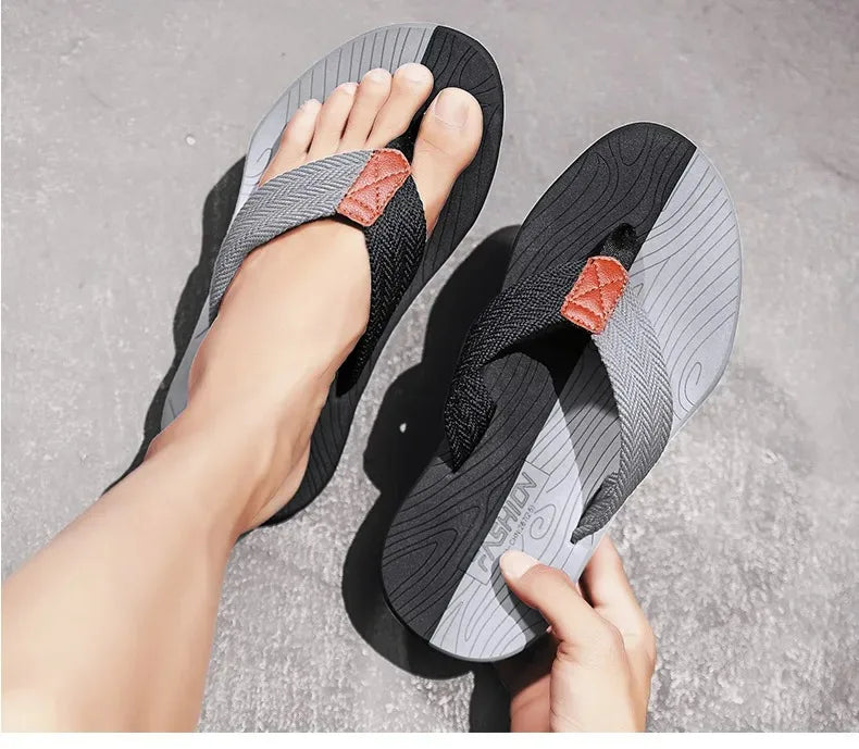 Hommes Pantoufles Été Tongs Marque Mode Extérieur Confortable Décontracté Claquettes Chaussures Plage Antidérapantes Hommes Sandales