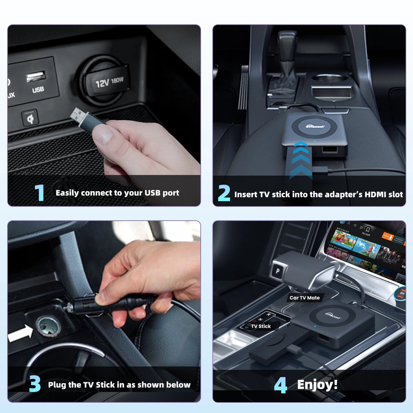 Ottocast Car TV Mate Pro Max Wireless CarPlay Android Auto Adapter für Fire Google TV Stick Konverter für OEM Wired CarPlay Car
