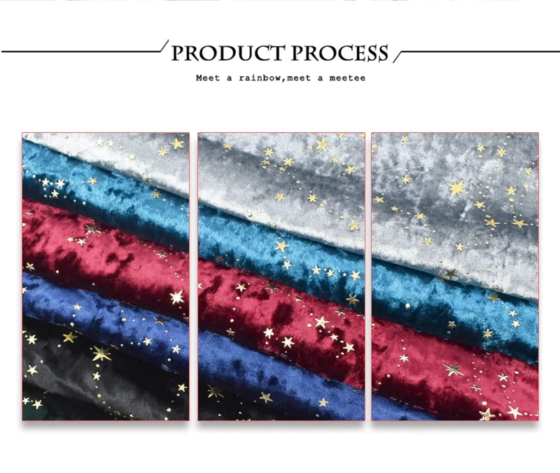 Meetee 45*145cm 90x145cm Polyester-Elasthan-Stoff für Bekleidung Kleiderstoffe DIY Elastischer Samtstoff Nähzubehör