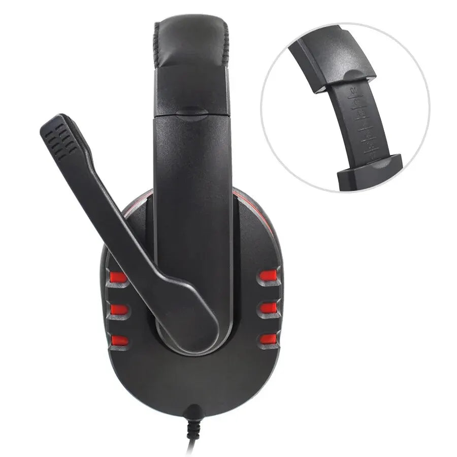 Écouteurs casque gaming filaire 3,5 mm pour PS4 Playstation 4 Jeu PC Chat Ordinateur avec microphone