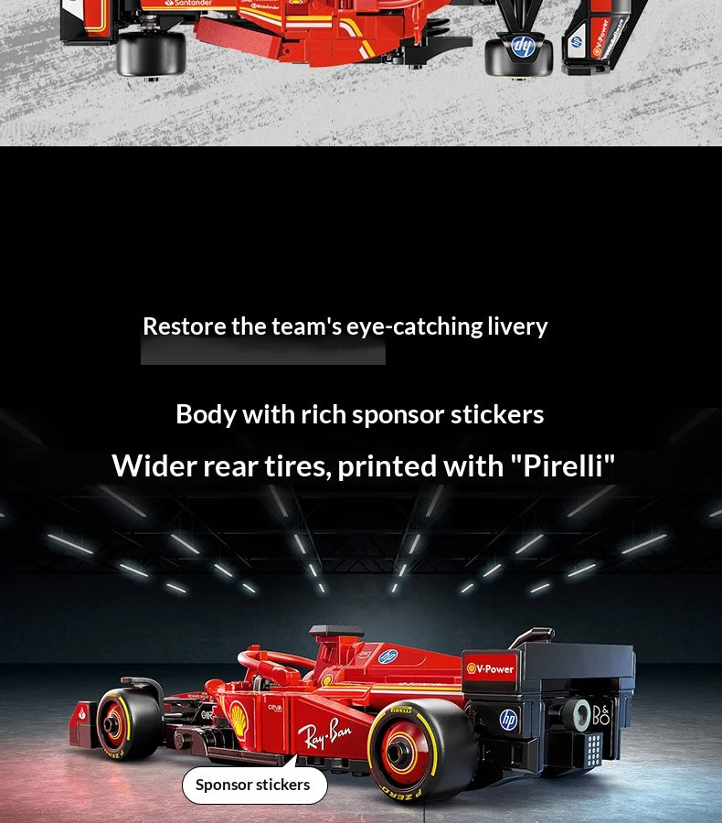 Célébration de Noël Lego 77242 Voiture de Course F1 Ferrari SF-24 Jouets pour Enfants Cadeau de Noël
