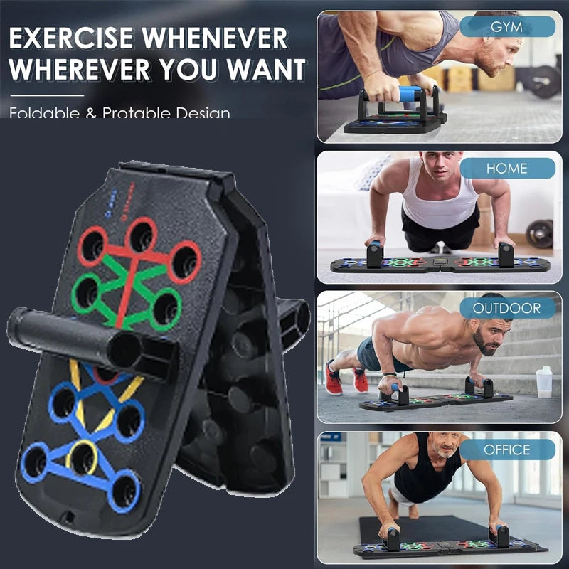Planche Push Up NW 21 en 1 Station d'Exercice Pliante Portable Équipement de Fitness Portable Équipement d'entraînement de Force pour la Gymnastique