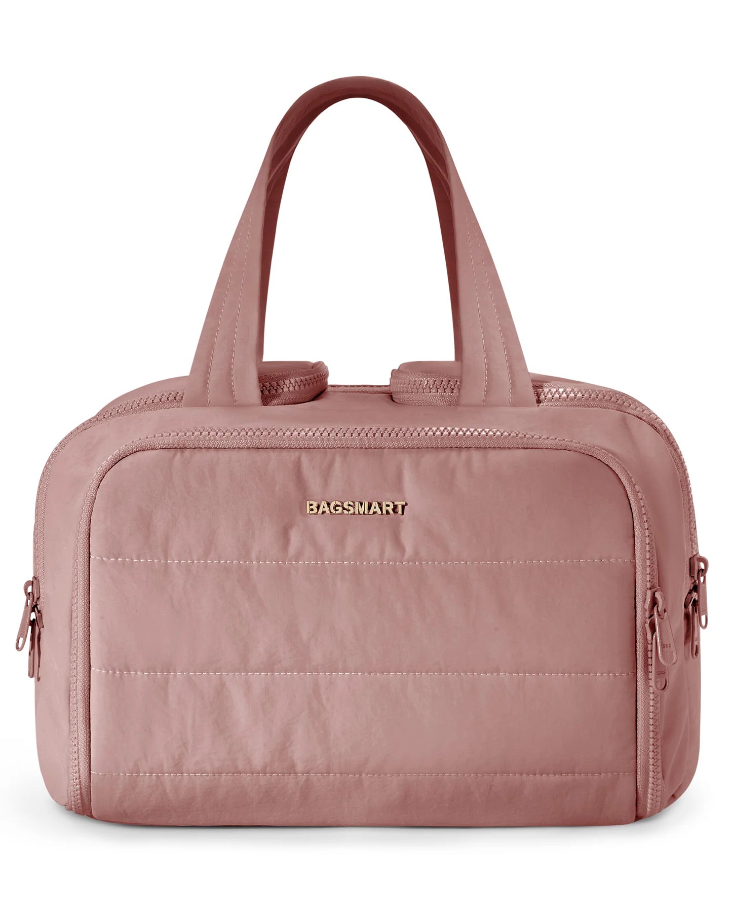 BAGSMART Kulturbeutel mit großer Kapazität, Make-up-Tasche mit Öffnung, tragbare Kosmetiktasche mit Griff für Accessoires und Toilettenartikel