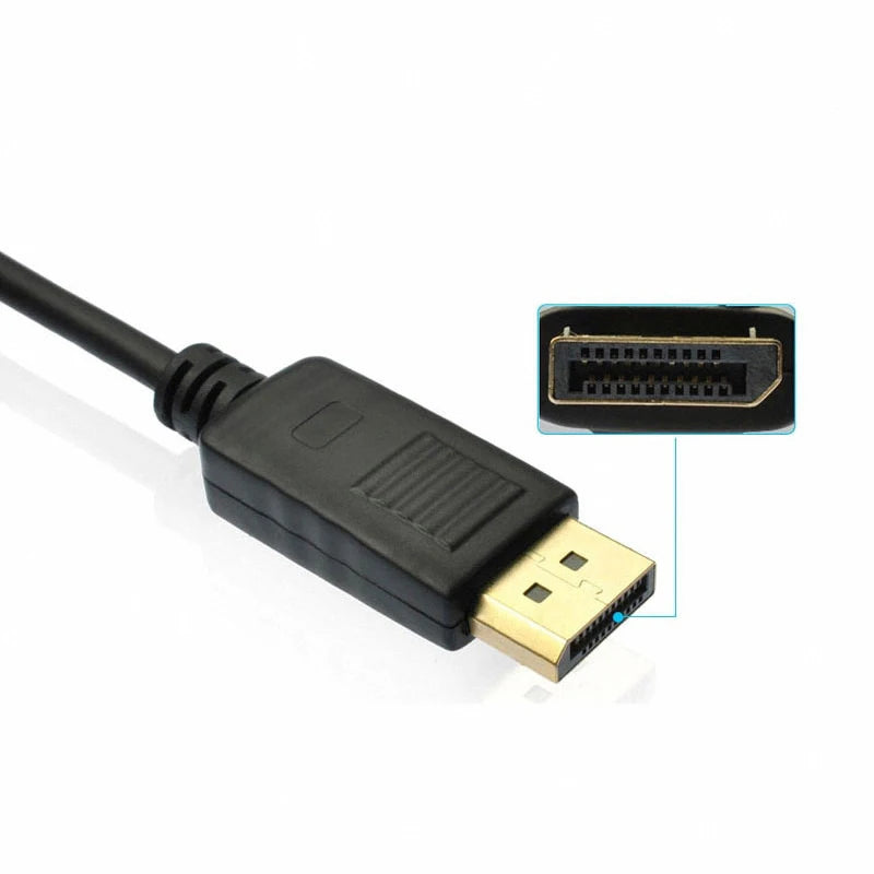 Convertisseur haute définition DP vers VGA DisplayPort à bande de cuivre, puce 1080P, adaptateur vidéo pour ordinateurs portables, ordinateurs, téléviseurs et moniteurs