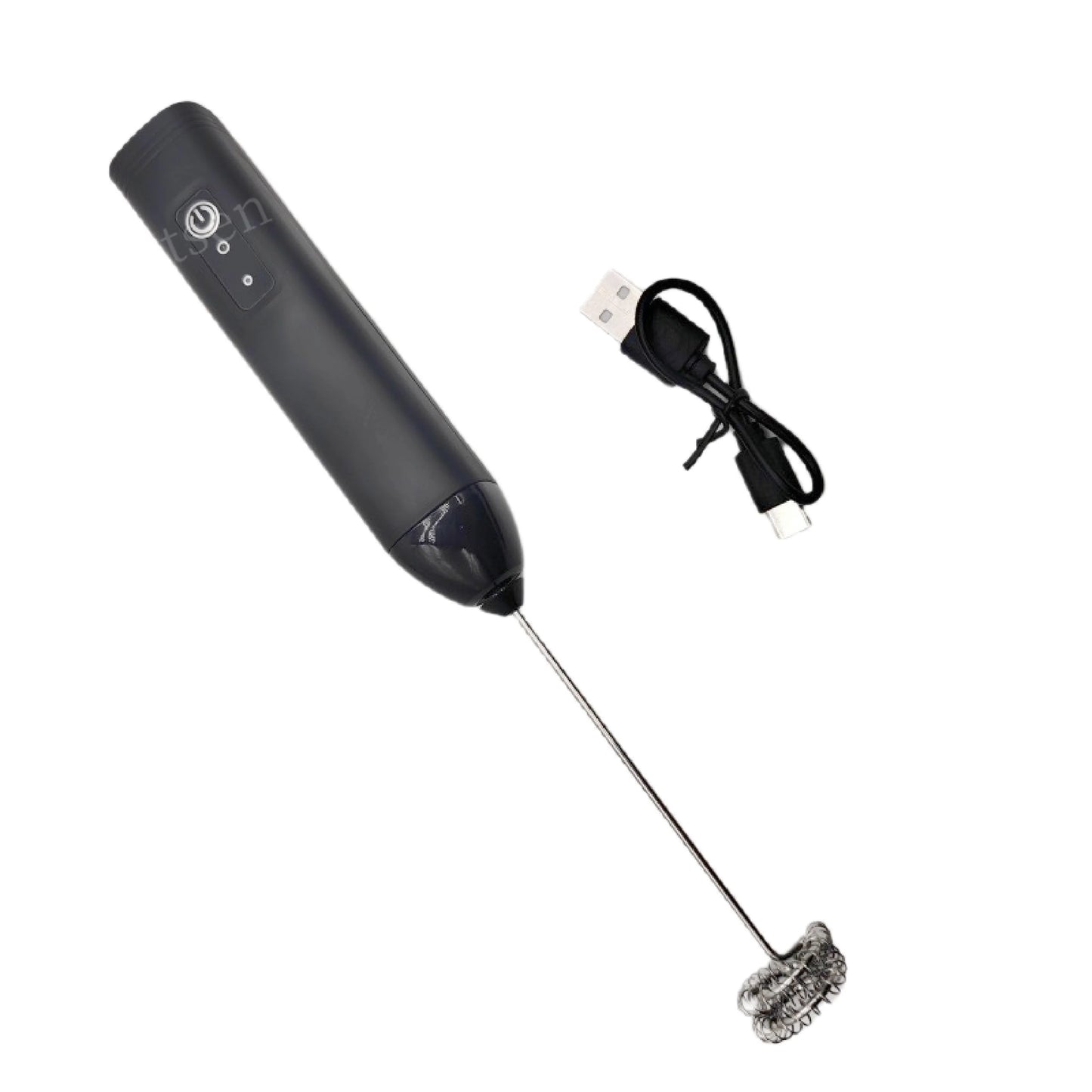 Mousseur à lait sans fil électrique Type-C Mixeur portatif en acier inoxydable Mini fouet pour café Cappuccino Crème