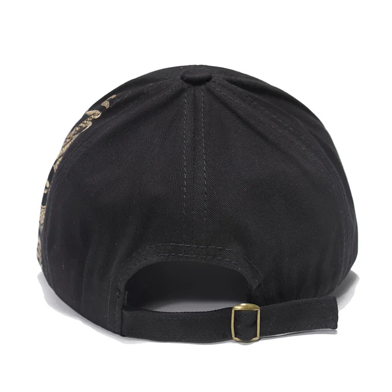 Casquettes de baseball Dragon Chinois imprimées pour hommes, Chapeau snapback en coton pour femmes avec motif de totem, Casquette de camionneur de protection solaire pour l'extérieur