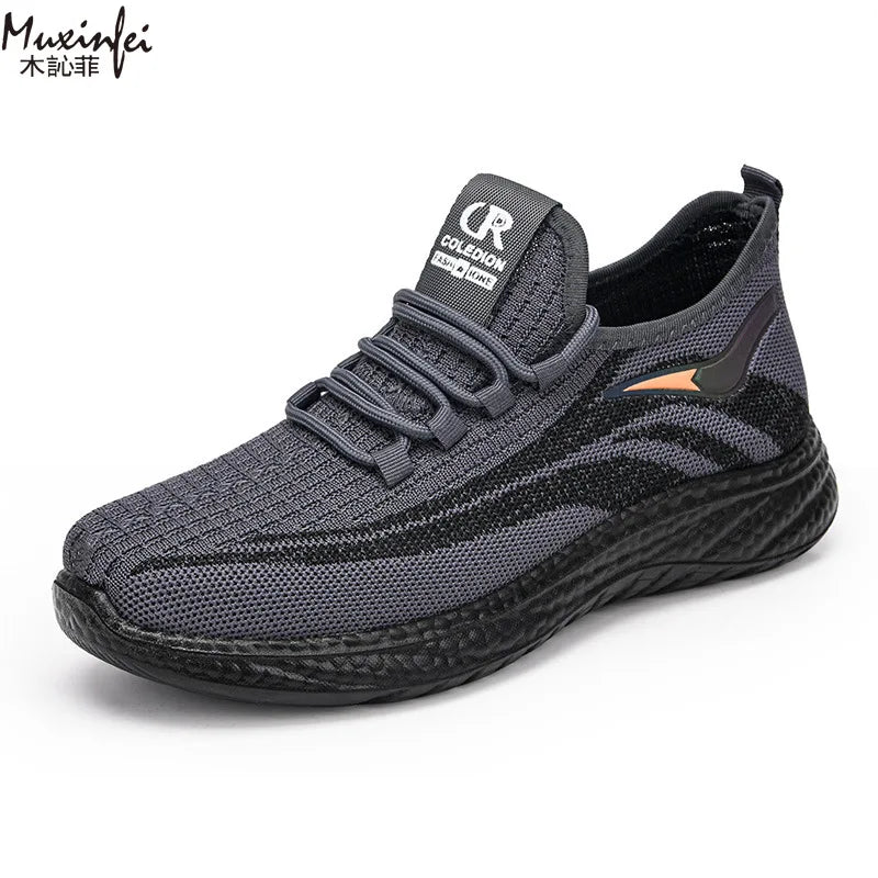 Chaussures de sport et de loisirs à semelle souple, anti-odeurs, respirantes et confortables pour hommes, idéales pour le travail, collection printemps et automne.