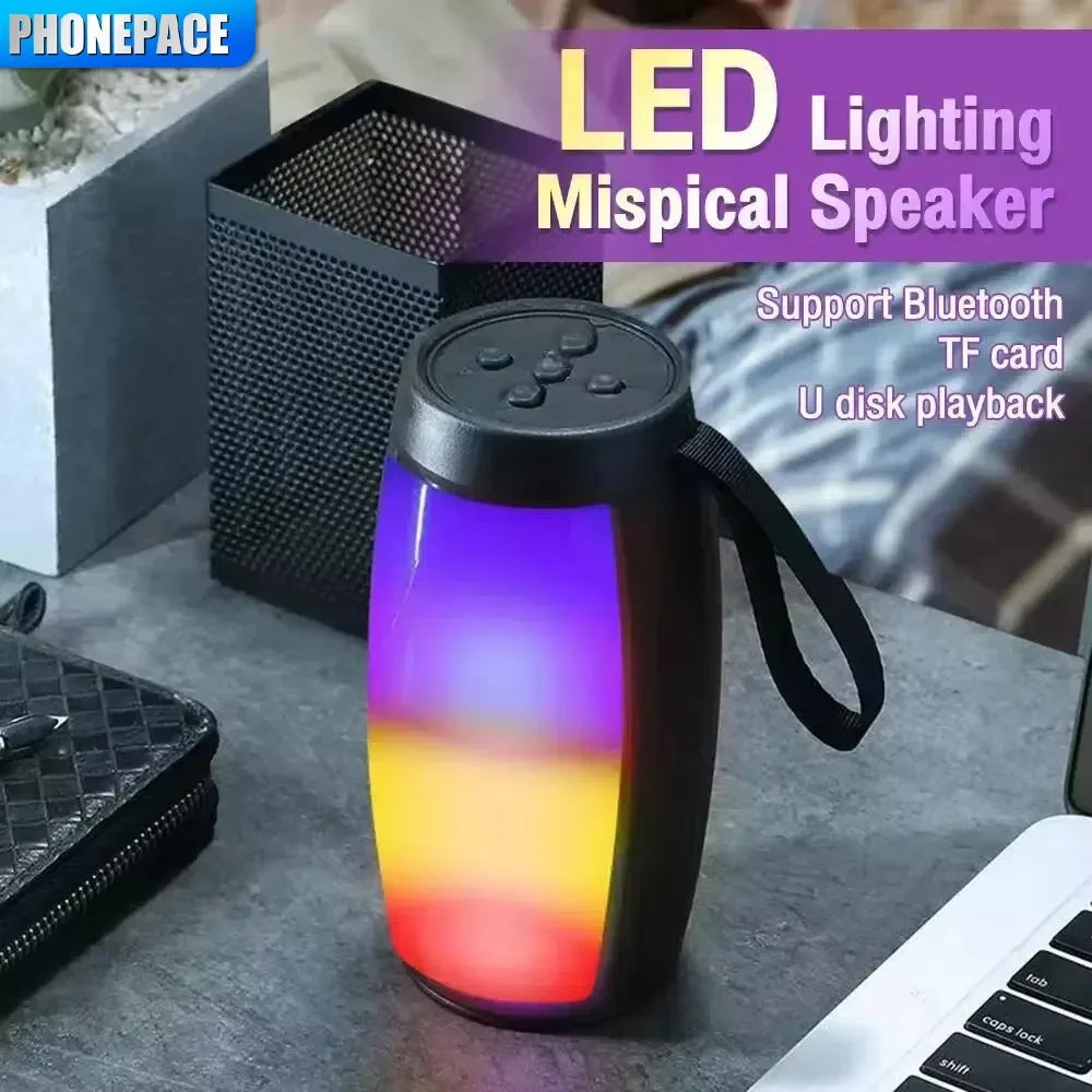 PHONEPACE Bluetooth Wireless Lautsprecher Leistungsstarke tragbare Soundbox Subwoofer Car Audio Bass MP3-Player Soundsystem LED-Lichter