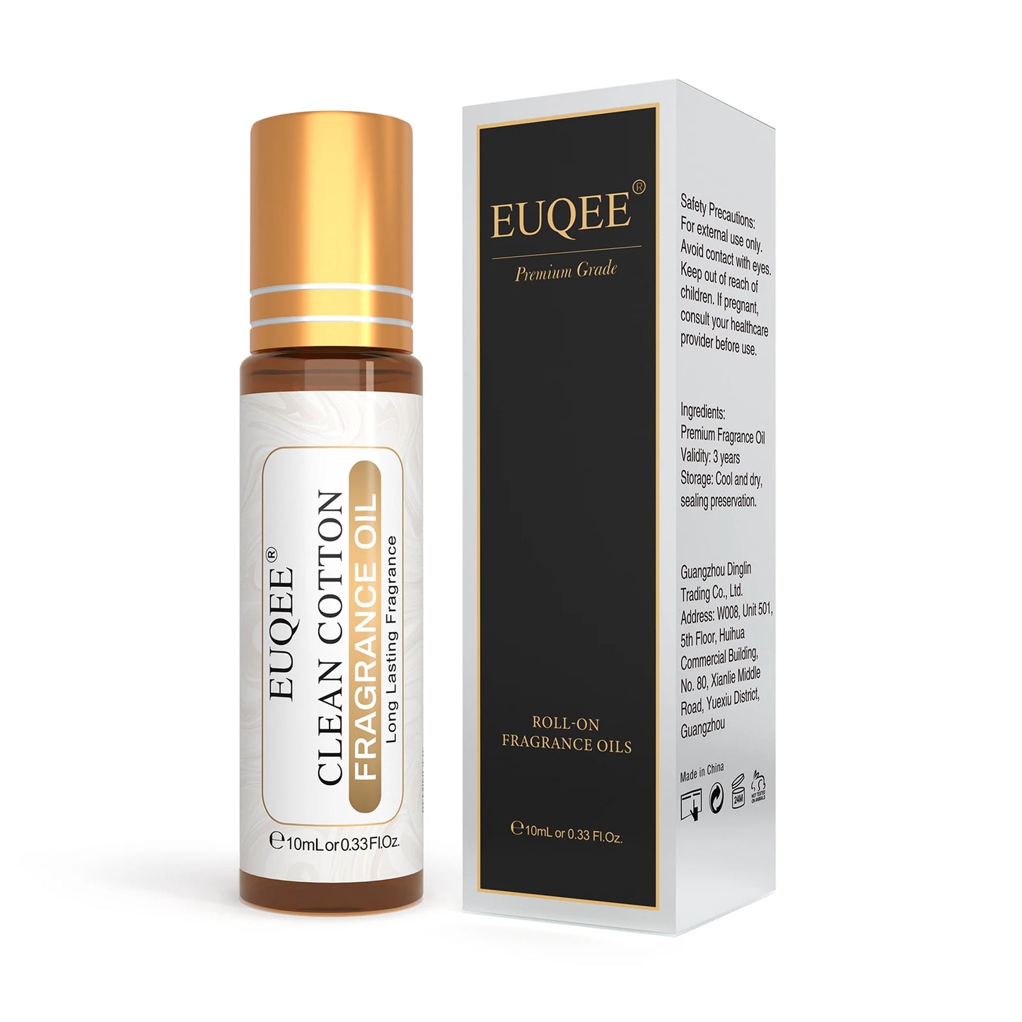 EUQEE 10ml Damen Roller Duftöl – Kokosnuss Vanille Bubble Gum Bright Crystal Bombshell Midnight Rose Angel Aromaöle