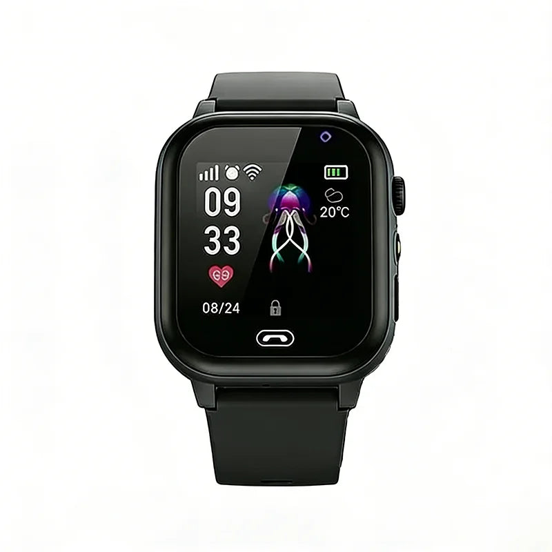 Montre intelligente pour enfants 5G GPS Localisation Appel vidéo Carte SIM SOS Caméra enfant Étanche Mise à niveau 2025 Pour garçons filles Ajouter des écouteurs
