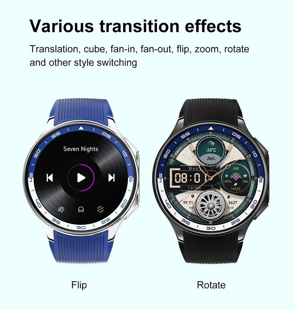 OPPO DT Watch X Montre Connectée Bluetooth avec Appel, 4 Go de Mémoire, Enregistrement, Lecture MP3+MP4, Son Surround Visuel 3D, Smartwatches Homme 2025 Nouveau