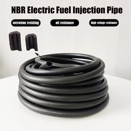 Petrol Diesel Oil Resistant Rubber Car Tube Hose 4 5 6 8 10 12 13 14 16 19 22 25mm Diameter Flexible NBR Rubber Fuel Pipe Tube